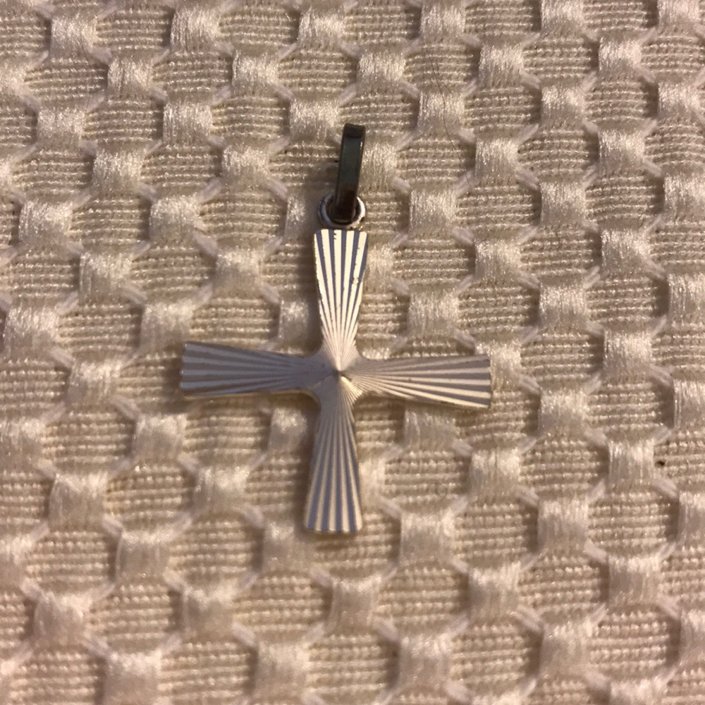 Silver Tone Cross Pendant